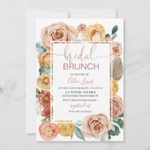 Boho Herfst Floral Bridal Brunch Uitnodiging (Voorkant)