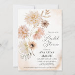 Boho Herfst Floral Bridal Shower Kaart<br><div class="desc">Boho Herfst Theme Bridal Shower Invitation ontworpen met illustraties van waterverven bloemen. Het meeste schrijven is editable - klik "aanpassen verder"knoop om uit te geven. Overeenkomende objecten in ons ontwerp van Cava-partij in winkel</div>