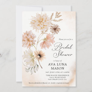 Boho Herfst Floral Bridal Shower Kaart