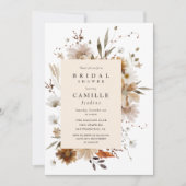 Boho Herfst Floral Bridal Shower Kaart (Voorkant)