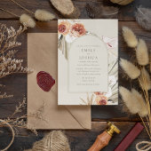 Boho Herfst Floral Digital Wedding Kaart
