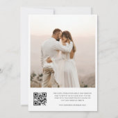 Boho Herfst Floral Modern Script QR Code Bruiloft Kaart (Achterkant)