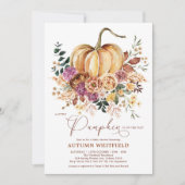 Boho Herfst Floral Pumpkin Baby shower (Voorkant)