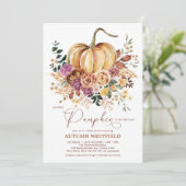 Boho Herfst Floral Pumpkin Baby shower (Staand voorkant)