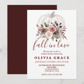 Boho herfst floral Pumpkin Vrijgezellenfeest Kaart (Voorkant / Achterkant)