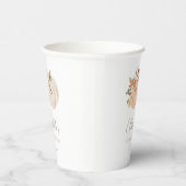 Boho Herfst Floral Rustic Pumpkin Vrijgezellenfees Papieren Bekers (Rechts)