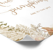 Boho herfst floral schat hoeveel pompoenen poster (Hoek)