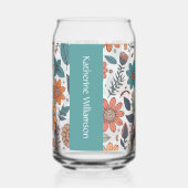 Boho Herfst Floral Thanksgiving Gifts Custom Name Blikvorm Glas (Links)