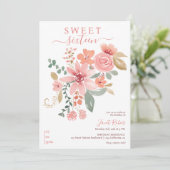 Boho herfst floral waterverf chic Sweet 16 Kaart (Staand voorkant)