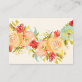 Boho Herfst floral waterverf vrijgezellenfeest reg Informatiekaartje (Achterkant)