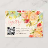 Boho Herfst floral waterverf vrijgezellenfeest reg Informatiekaartje (Voorkant)