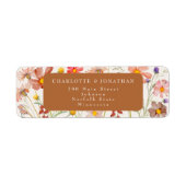 Boho Herfst Floral Wedding Etiket (Voorkant)