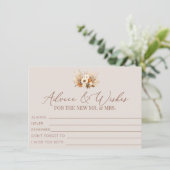 Boho Herfst Flowers Advies en Wensen Informatiekaartje (Staand voorkant)