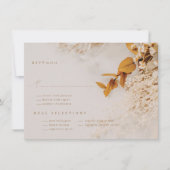 Boho Herfst Flowers RSVP-kaart Kaart (Voorkant)