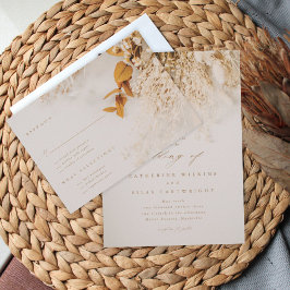 Boho Herfst Flowers RSVP-kaart Kaart