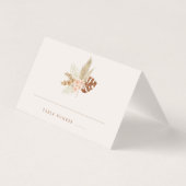 Boho Herfst Flowers Rustic Outdoor Wedding Kaart (Achterkant)