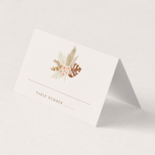 Boho Herfst Flowers Rustic Outdoor Wedding Kaart