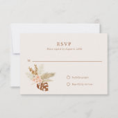 Boho Herfst Flowers Rustic Outdoor Wedding RSVP Kaartje (Voorkant)