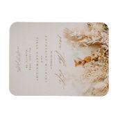 Boho Herfst Flowers Weddenschap Save the Date Magneet (Horizontaal)