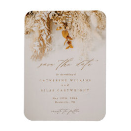 Boho Herfst Flowers Weddenschap Save the Date Magneet