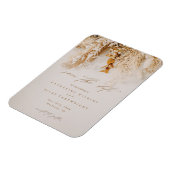 Boho Herfst Flowers Weddenschap Save the Date Magneet (Linkerzijde)