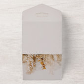 Boho Herfst Flowers Wedding All In One Uitnodiging (Buitenkant)