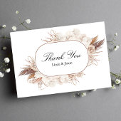 Boho Herfst Flowers Wedding Bedankt Card Kaart