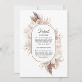 Boho Herfst Flowers Wedding Enclosure Kaart (Voorkant)