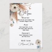 Boho Herfst Flowers Wedding Menu (Voorkant)
