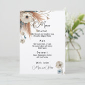 Boho Herfst Flowers Wedding Menu (Staand voorkant)
