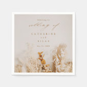 Boho Herfst Flowers Wedding Servet (Voorkant)