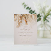 Boho Herfst Flowers Wedding Uitnodiging Briefkaart (Staand voorkant)