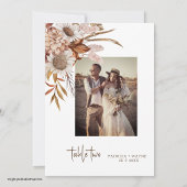 Boho Herfst Foto Trouwtafel Nummer Bedankkaart