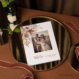  Boho Herfst Foto Trouwtafel Nummer Bedankkaart