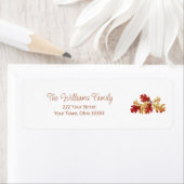 Boho Herfst gebladerte Elegant retouradres Etiket (Insitu)