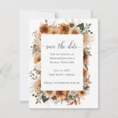 Boho Herfst Gedroogde Bloemen | Save the Date (Voorkant)