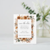 Boho Herfst Gedroogde Bloemen | Save the Date (Staand voorkant)