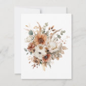 Boho Herfst Gedroogde Bloemen | Save the Date (Achterkant)