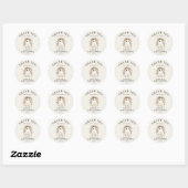 Boho Herfst Geest Baby Shower Bedankt Ronde Sticker (Vel)