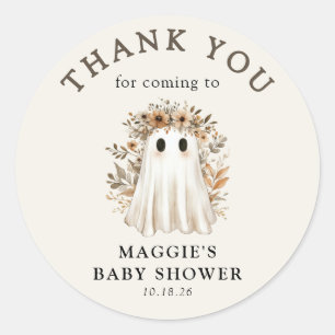 Boho Herfst Geest Baby Shower Bedankt Ronde Sticker