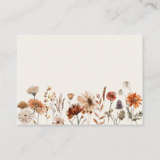 Boho Herfst Geest Baby Shower Luier Raffle Informatiekaartje (Achterkant)