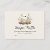 Boho Herfst Geest Baby Shower Luier Raffle Informatiekaartje (Voorkant)