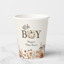 Boho Herfst Geest Bloemendecor Oh Jongen Baby Borr Papieren Bekers