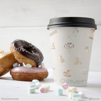 Boho Herfst Gepersonaliseerde Baby shower Papieren Papieren Bekers