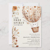 Boho Herfst Ghost Wildflower Halloween Baby shower Kaart (Voorkant)