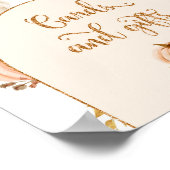 Boho herfst gouden bloemenpompoen kaarten en gesch poster (Hoek)