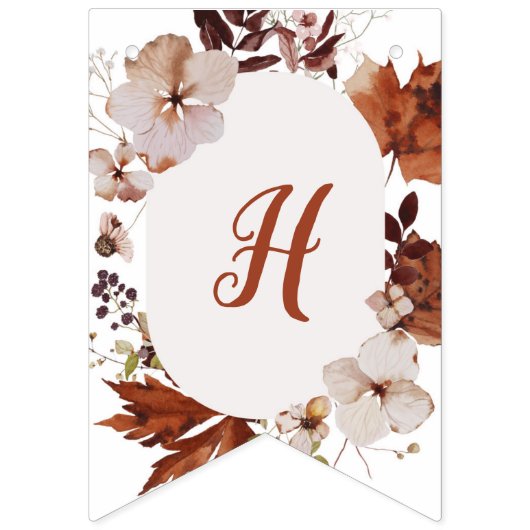 Boho herfst Hallo pompoen Vlaggetjes (Derde vlag)