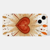 Boho Herfst Hart Illustratie Case-Mate iPhone Case (Achterkant (horizontaal))