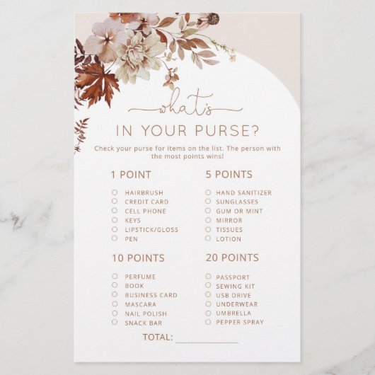 Boho herfst heeft wat er in je handtas zit. (Voorkant)