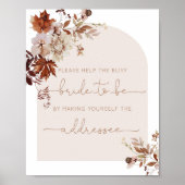 Boho herfst help de drukke bruid Envelop adresser Poster (Voorkant)
